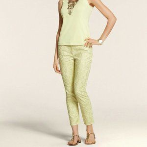 Chico's Vintage Lace Casual Sateen Skimmer Crop Pants Size 2 (L/12)
